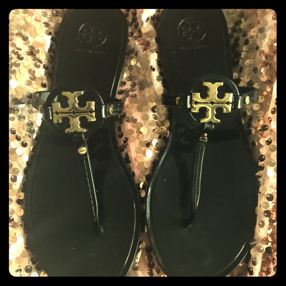 Tory Burch Mini Miller Flat Thong Black